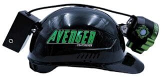 Avenger Main Beam High‑output main beam shining through dark timber
