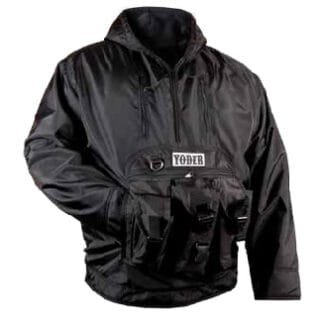 A rugged 400‑denier fleece‑lined hunting coat with dual chest pockets and a 16" side zipper.