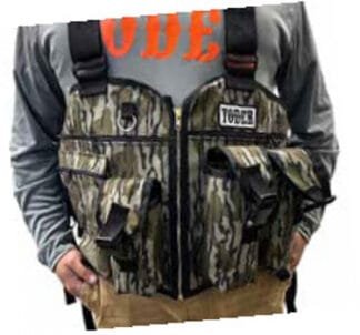 A lightweight, gear‑ready strap vest with Garmin storage, thermal pouch, water bottle holder, and chap‑strap loops.
